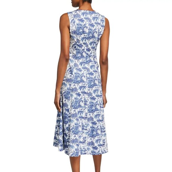Staud Bait Toile Sleeveless Midi Dress - Picture 2 of 10